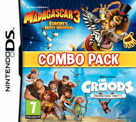 Madagascar 3 & The Croods Prehistoric Party Combo Pack for the Nintendo DS/3DS