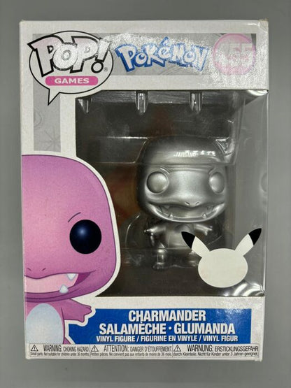 455 Charmander (Silver) - Metallic - Pokemon - Box Damaged Funko POP