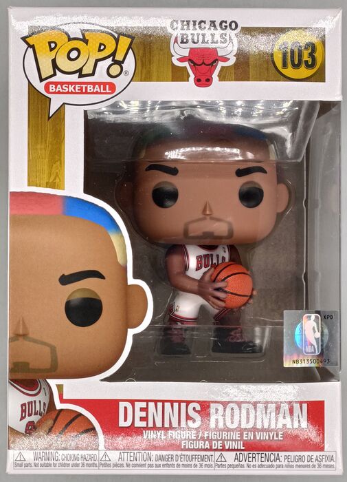 103 Dennis Rodman - NBA Legends - (Bulls Home) - Box Damaged Funko POP