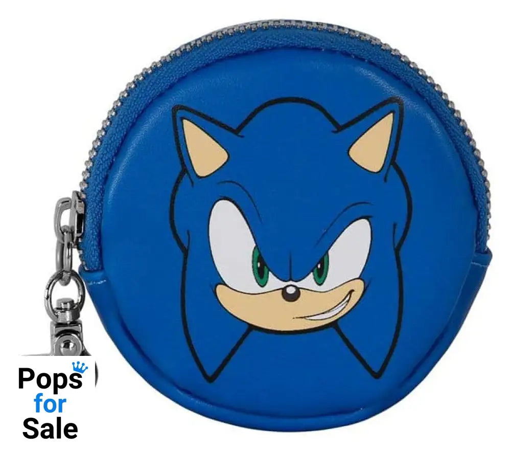 Sonic - The Hedgehog Face-Cookie Coin Purse SEGA Blue
