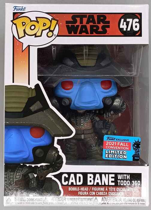 476 Cad Bane (with Todo 360) Star Wars The Bad Batch 2021 Con Funko POP