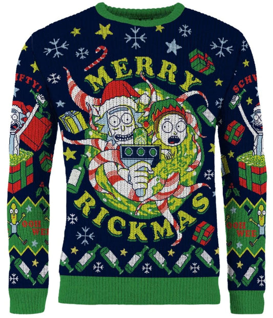 Rick and Morty: Merry Rickmas Christmas Jumper (Size: S)