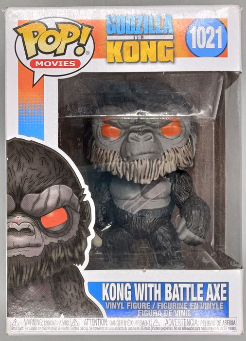 1021 Kong (with Battle Axe) - Godzilla Vs Kong - Box Damaged Funko POP Funko
