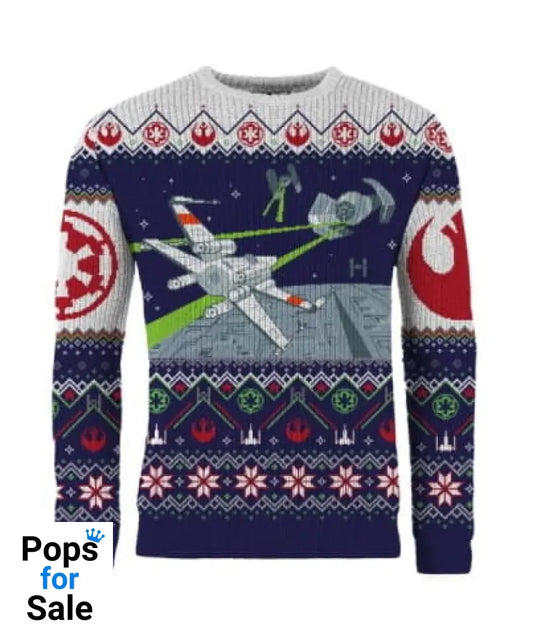 Star Wars X-Wing v TIE Fighter Christmas Jumper (Size XL)