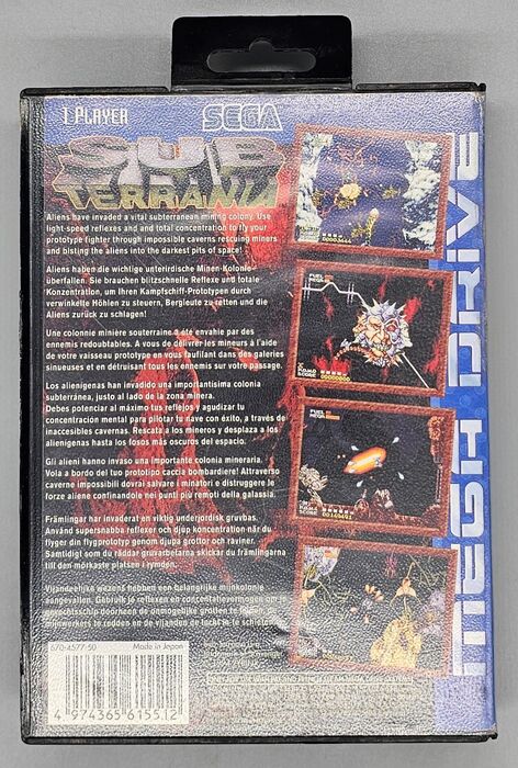 Subterrania for Sega MegaDrive Mega Drive - UK CIB Sega