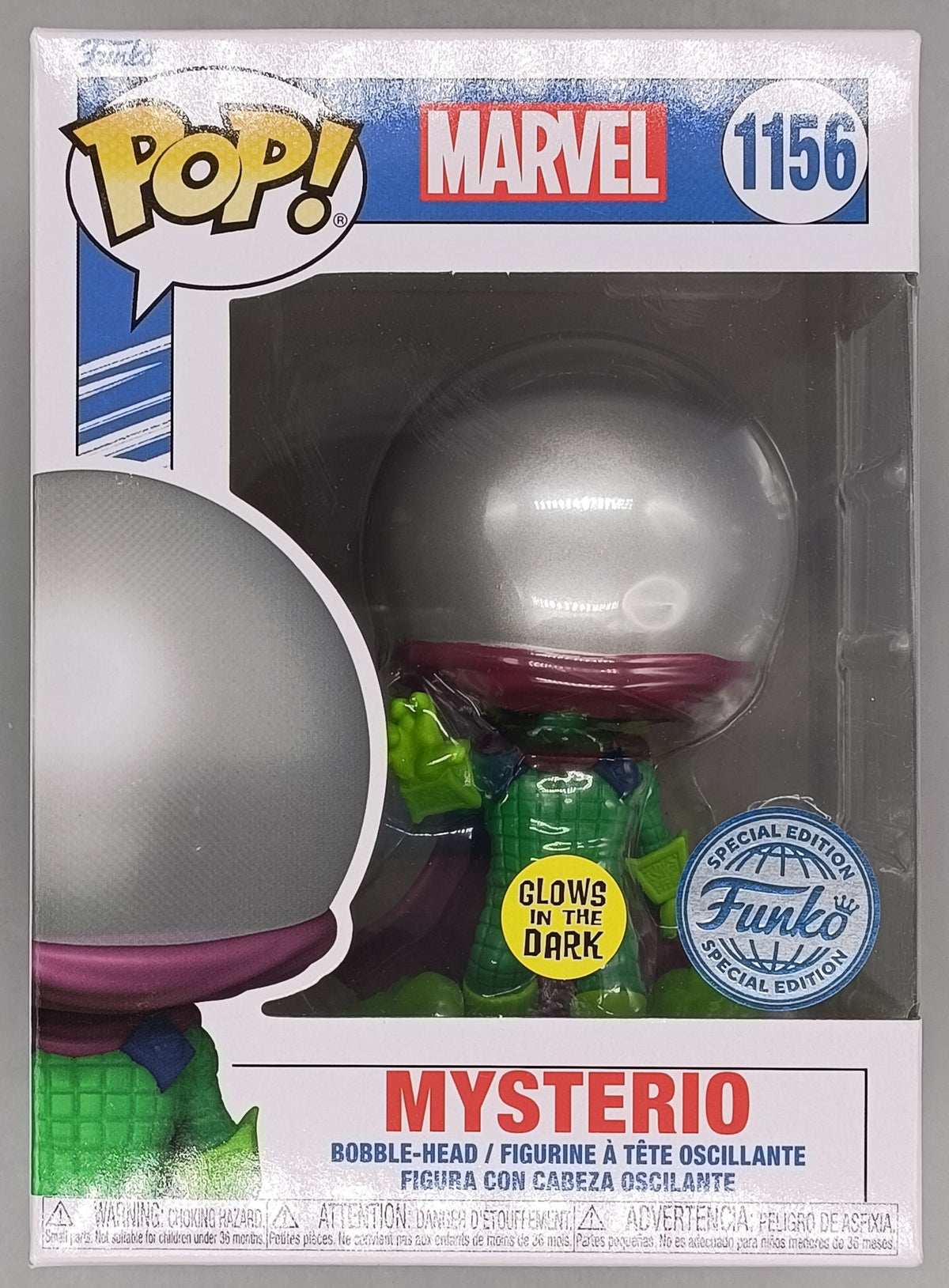 1156 Mysterio Glow Marvel Funko POP - Brand New Funko