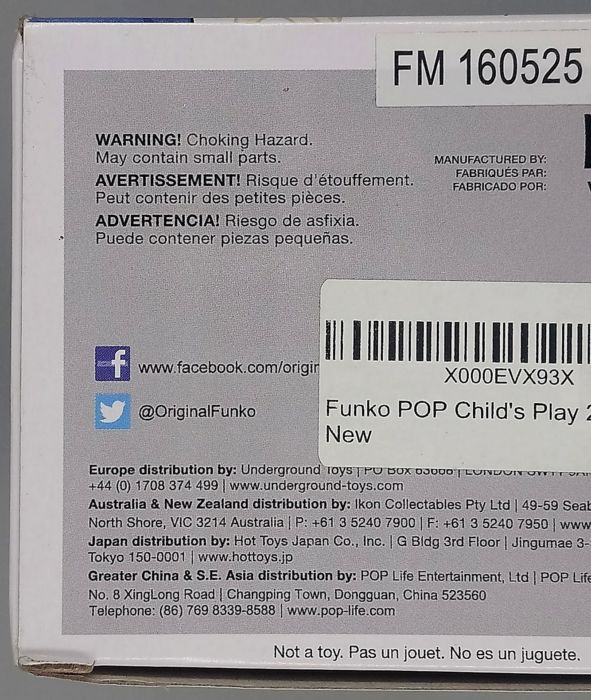 56 Chucky - Horror - Child's Play 2 - Box Damaged Funko POP