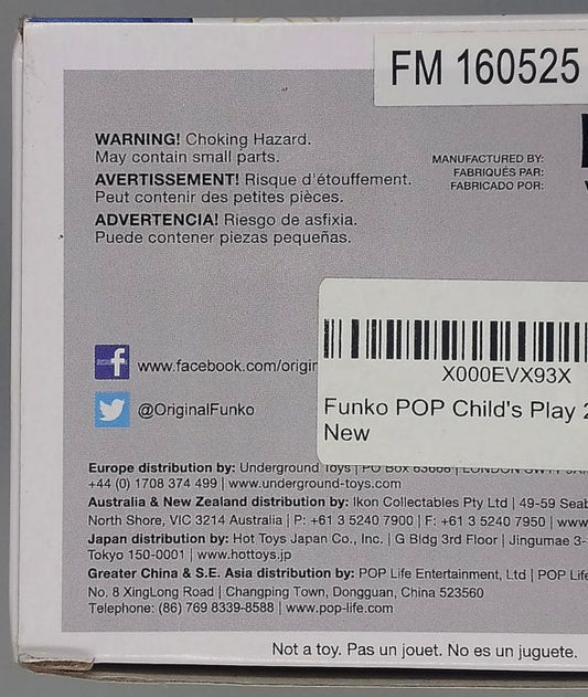 56 Chucky - Horror - Child's Play 2 - Box Damaged Funko POP