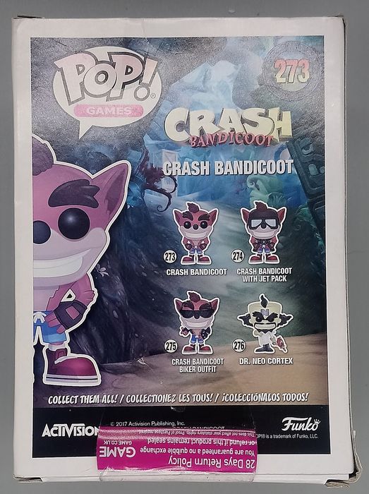 273 Crash Bandicoot - Glow - Crash Bandicoot - Box Damaged Funko POP