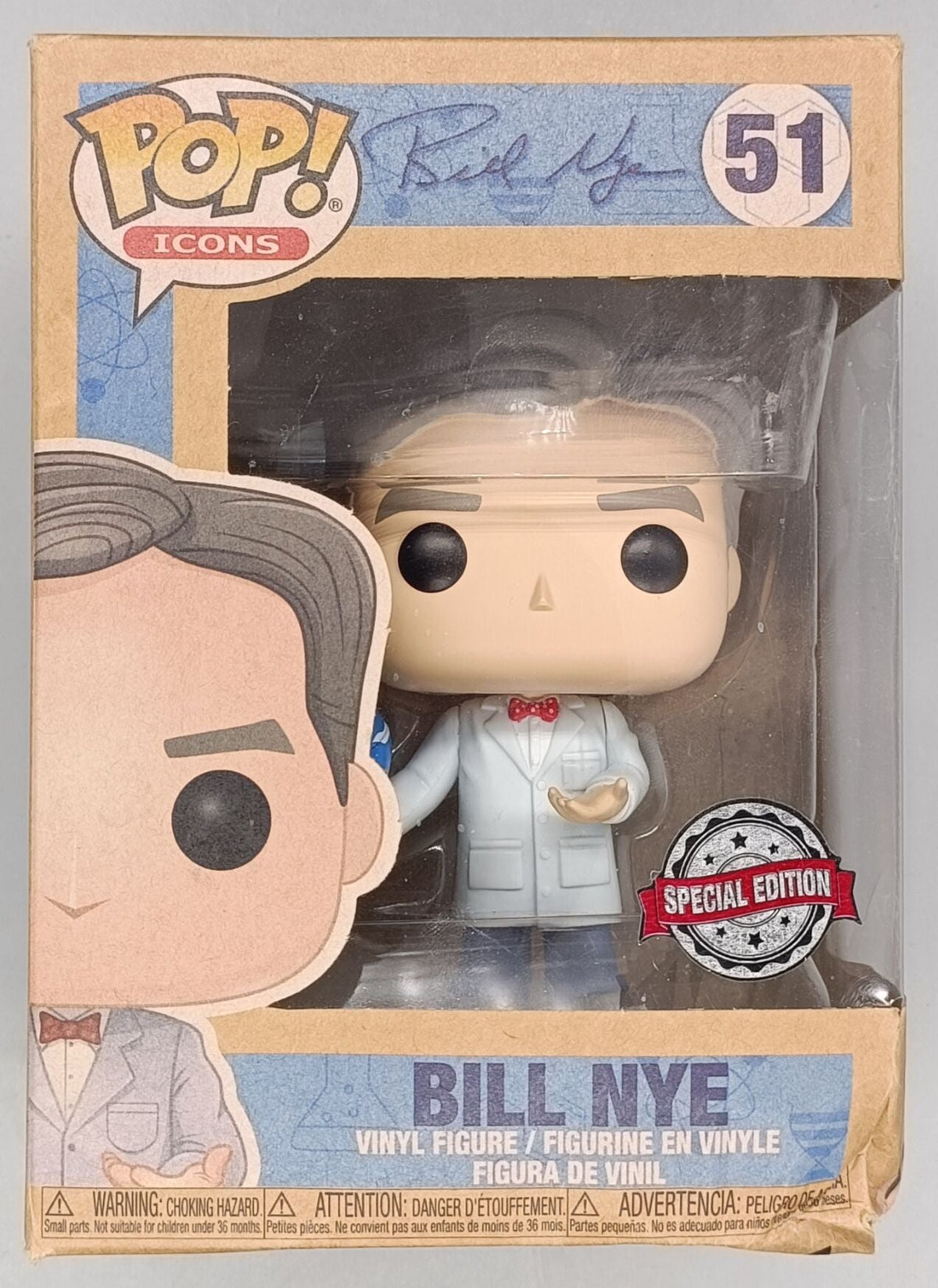 51 Bill Nye (w/ Globe) - Pop Icons - Funko POP - Box Damaged
