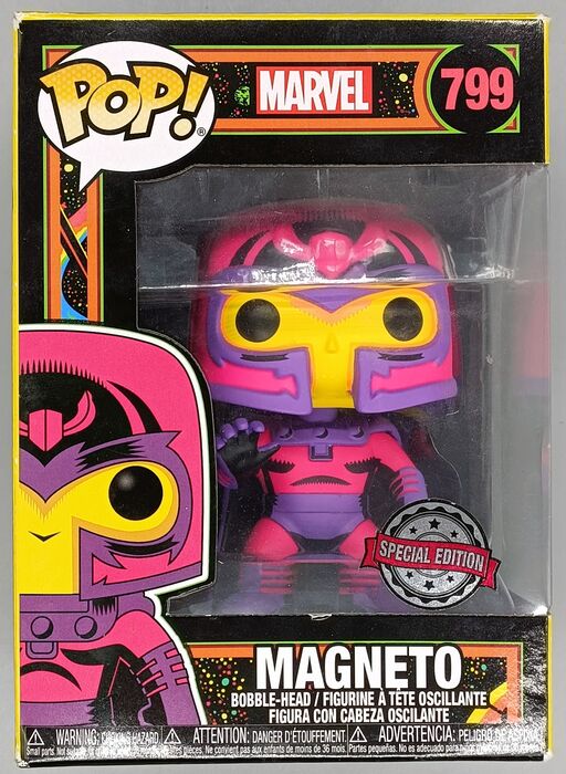 799 Magneto (Blacklight) - Marvel X-Men Box Damaged Funko POP