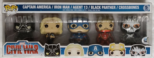 [5 Pack] Marvel Captain America Civil War Iron Man Ag Box Damaged Funko POP