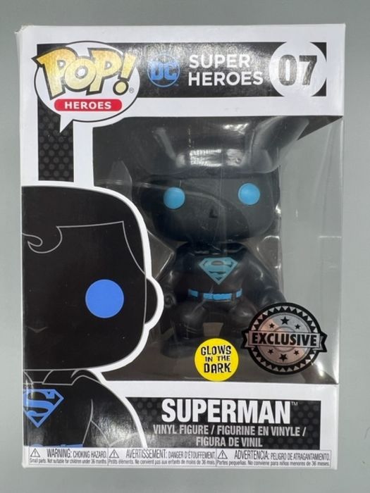 07 Superman (Silhouette) Glow - DC  GITD - Box Damaged Funko POP Funko