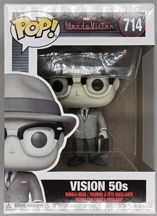 714 50s Vision - B&W - Marvel - Wandavision Box Damaged Funko POP