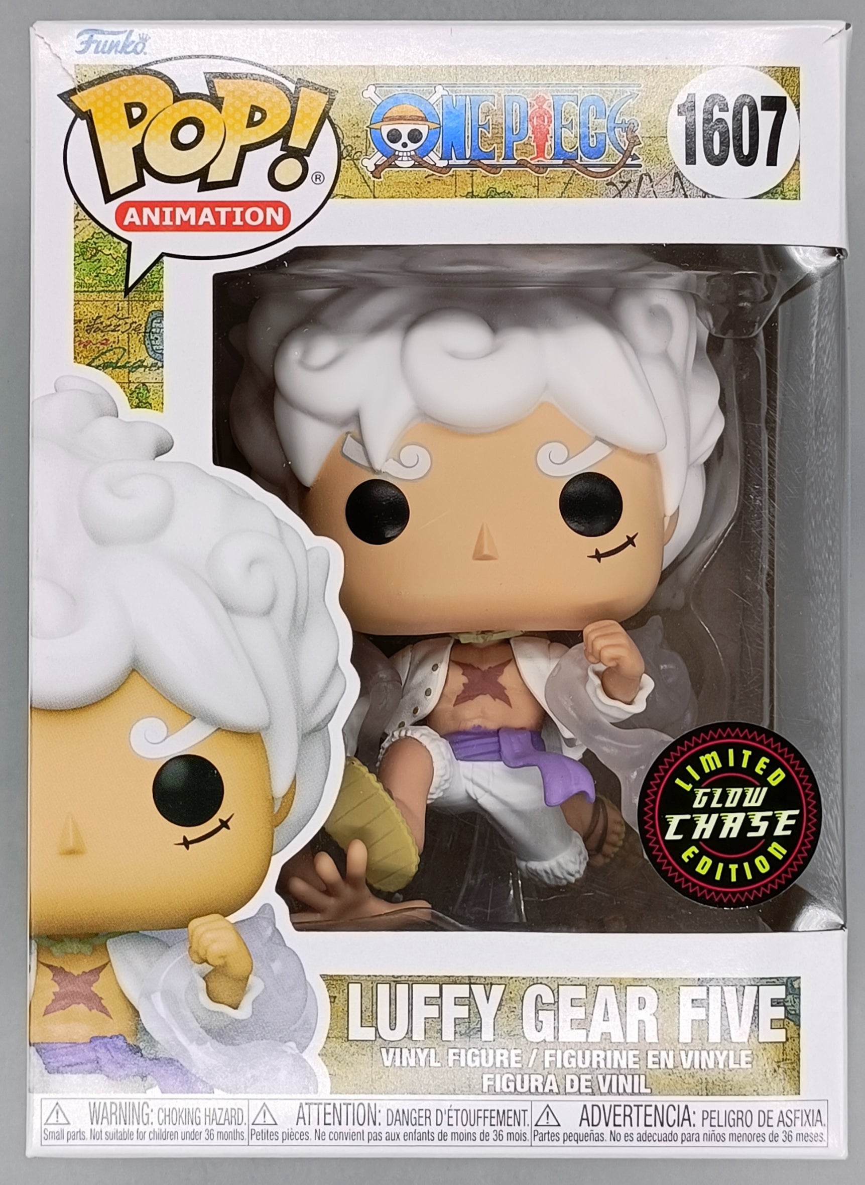 1607 Luffy Gear Five - One Piece - Glow Chase - Box Damaged Funko POP