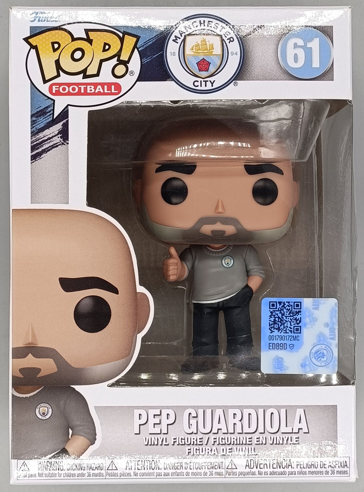 61 Pep Guardiola - Manchester City - Football - Box Damaged Funko POP Funko