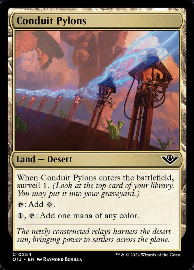 254 - Conduit Pylons - Outlaws of Thunder Junction - Foil - Magic: The Gathering Card