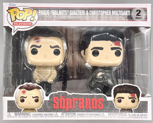 2 Pack Paulie "Walnuts" Gualtieri & Christopher Moltisanti - Sopranos Funko POP - Brand New