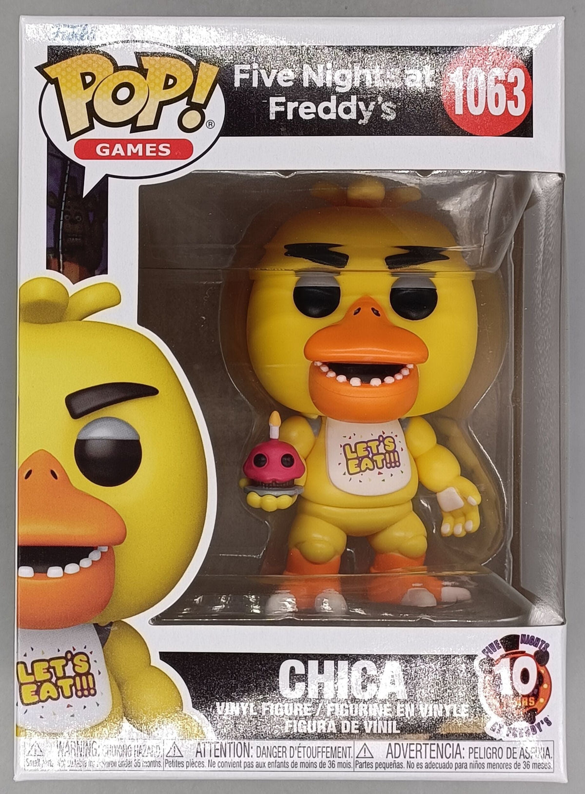 1063 Chica - Five Nights at Freddy's 10th Anniversary FNAF Funko POP - Brand New Funko