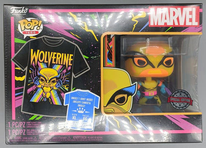 802 Wolverine (Blacklight) Marvel T-Shirt Bundle (X Large) Funko