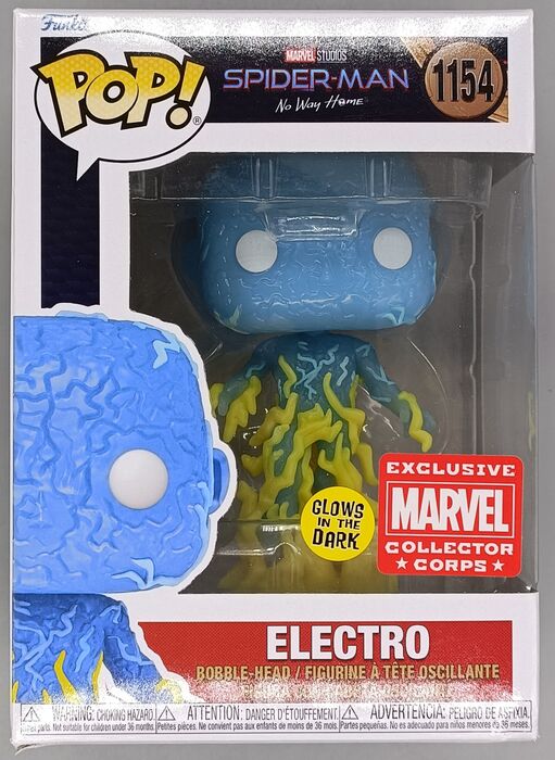 1154 Electro Glow Marvel No Way Home MCC Box Damaged Funko POP Funko