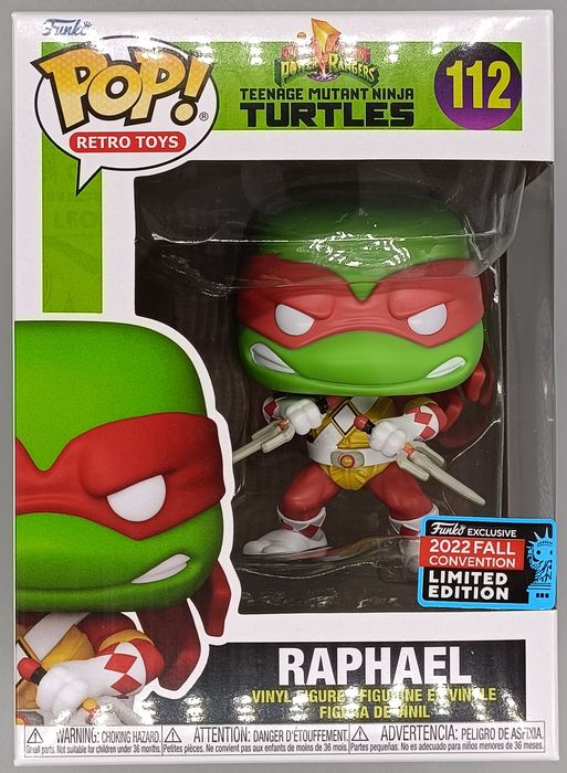 112 Raphael - TMNT Power Rangers - 2022 Con Funko POP