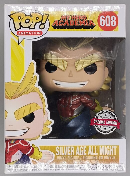 608 Silver Age All Might - Metallic - My Hero Academia Funko POP Funko