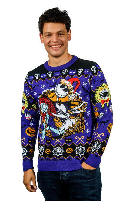 Nightmare Before Christmas: Jack and Sally Christmas Jumper (Size: XXXL)