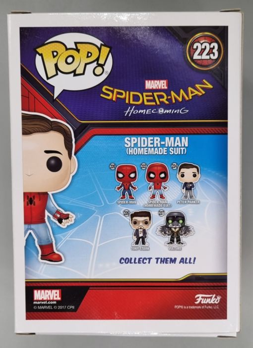 223 Spider-Man (Homemade Suit- Unmasked) Marvel Spider-Man Homecoming Funko POP
