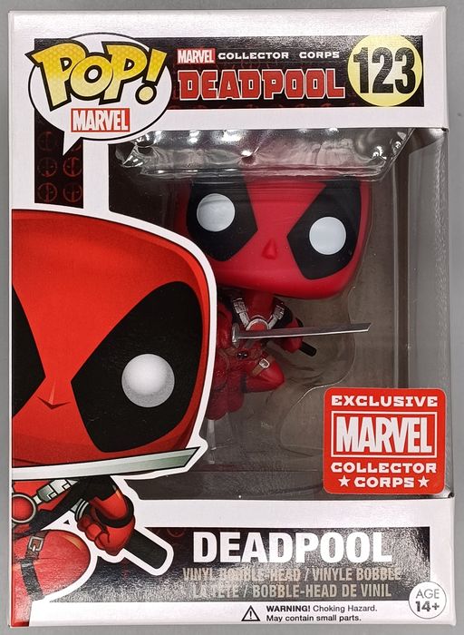 123 Deadpool (Leaping) - Marvel Collector Corps Box Damaged Funko POP
