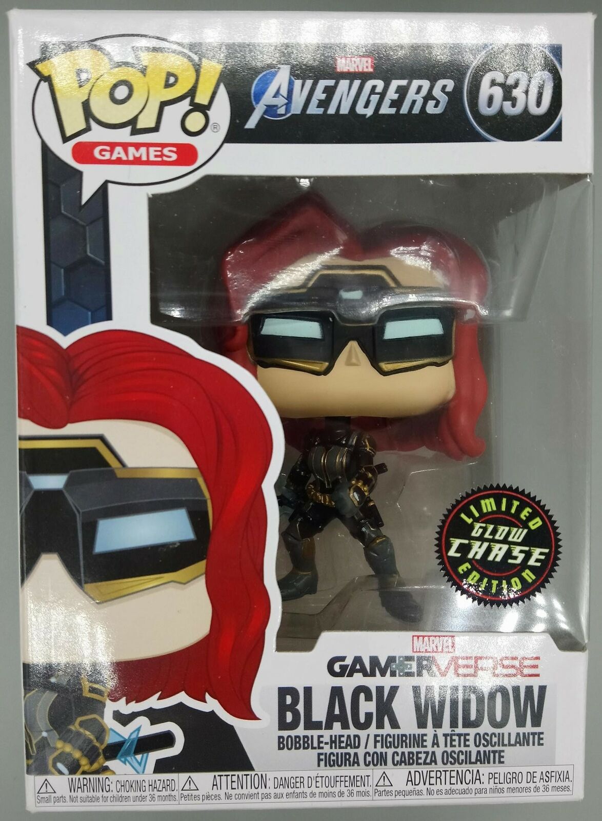 630 Black Widow - Glow Chase - Marvel Avengers Funko POP