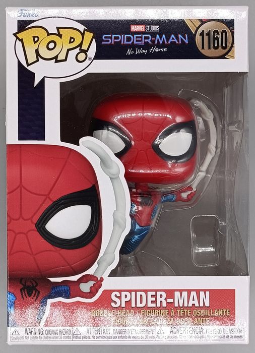 1160 Spider-Man (Swinging) Metallic - Marvel No Way Home Box Damaged Funko POP Funko