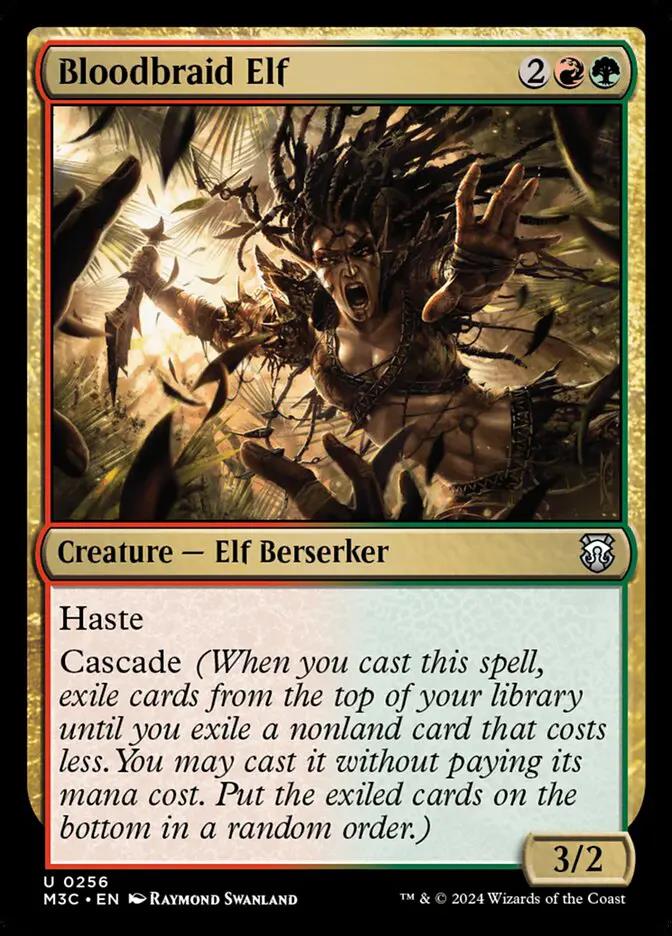 256 - Bloodbraid Elf - Modern Horizons 3 Commander - Normal - Magic: The Gathering Card