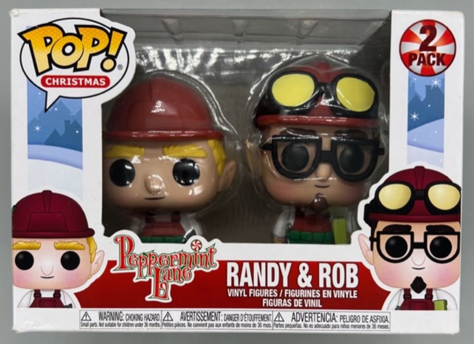 [2 Pack] Randy & Rob - Peppermint Lane Christmas Box Damaged Funko POP Funko