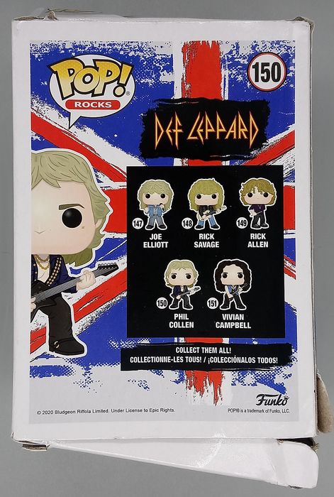 150 Phil Collen - Def Leppard - Box Damaged Funko POP