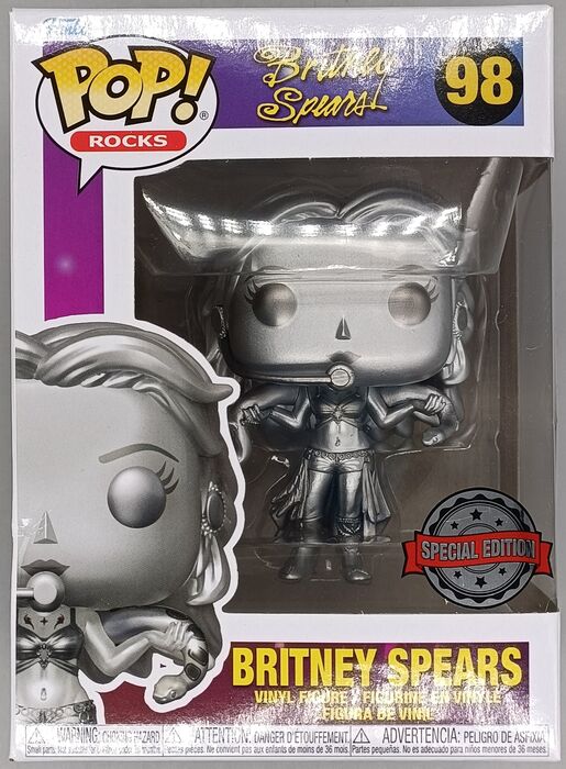 98 Britney Spears (Slave 4 U- Platinum) Metallic 5 - Box Damaged Funko POP Funko