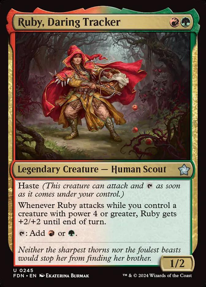 245 - Ruby, Daring Tracker - Foundations - Foil - Magic: The Gathering Card
