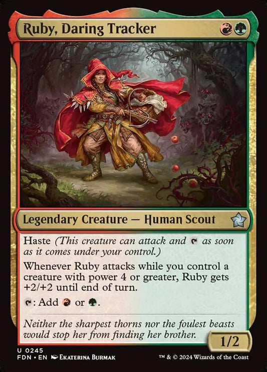 245 - Ruby, Daring Tracker - Foundations - Foil - Magic: The Gathering Card
