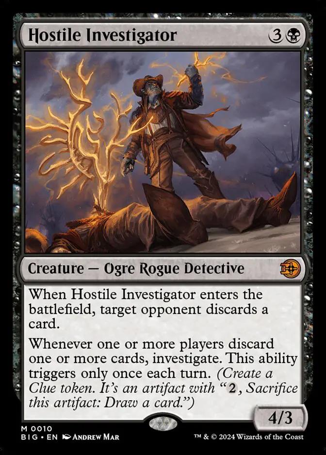 10 - Hostile Investigator - The Big Score - Normal - Magic: The Gathering Card