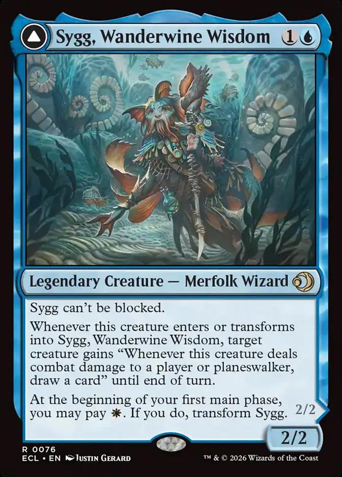 76 - Sygg, Wanderwine Wisdom // Sygg, Wanderbrine Shield - Lorwyn Eclipsed - Normal - Magic: The Gathering Card