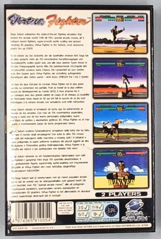 Virtua Fighter for Sega Saturn - UK PAL
