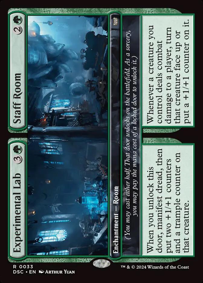33 - Experimental Lab // Staff Room - Duskmourn: House of Horror Commander - Normal - Magic: The Gathering Card