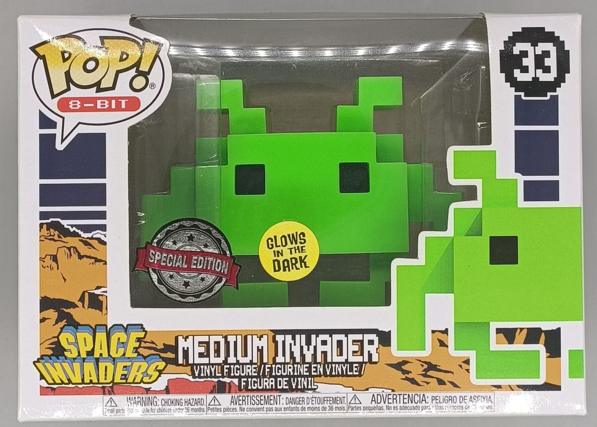 33 Medium Invader - Glow 8-Bit Space Invaders - Funko POP - Box Damaged Funko
