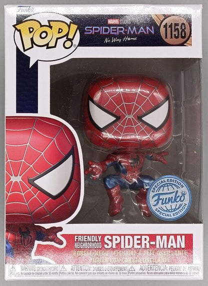 1158 Friendly Neighborhood Spider-Man Metallic Marve Box Damaged Funko POP Funko