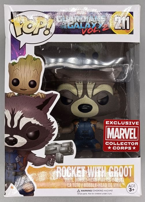 211 Rocket with Groot Marvel MCC Guardians of the Galaxy - Box Damaged Funko POP