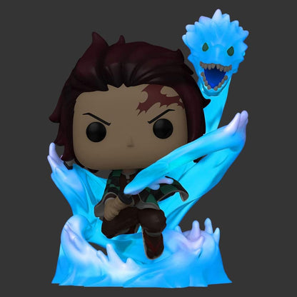 873 Tanjiro Kamado (w/ Water Dragon) Glow - Demon Slayer Funko POP - Brand New