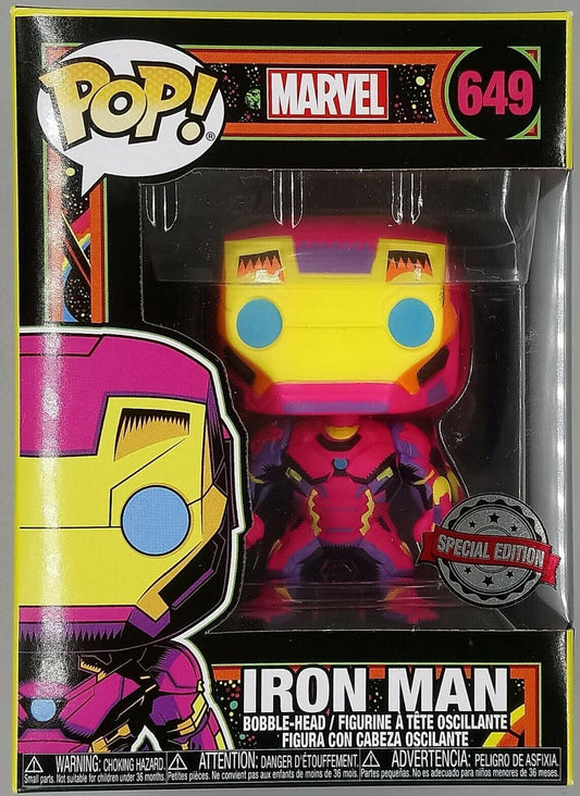 649 Iron Man (Blacklight) - Marvel Special Edition Funko POP Funko