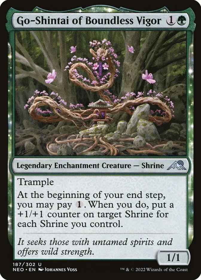 187 - Go-Shintai of Boundless Vigor - Kamigawa: Neon Dynasty - Normal - Magic: The Gathering Card