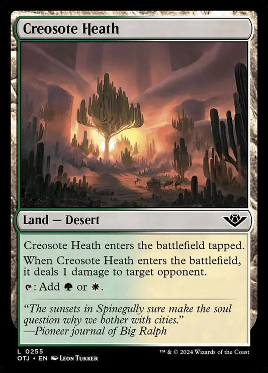 255 - Creosote Heath - Outlaws of Thunder Junction - Foil - Magic: The Gathering Card
