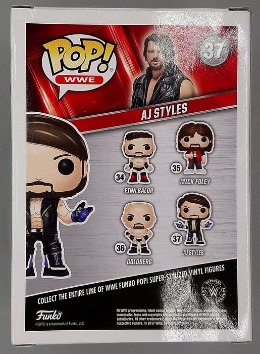37 AJ Styles - WWE - Box Damaged Funko POP